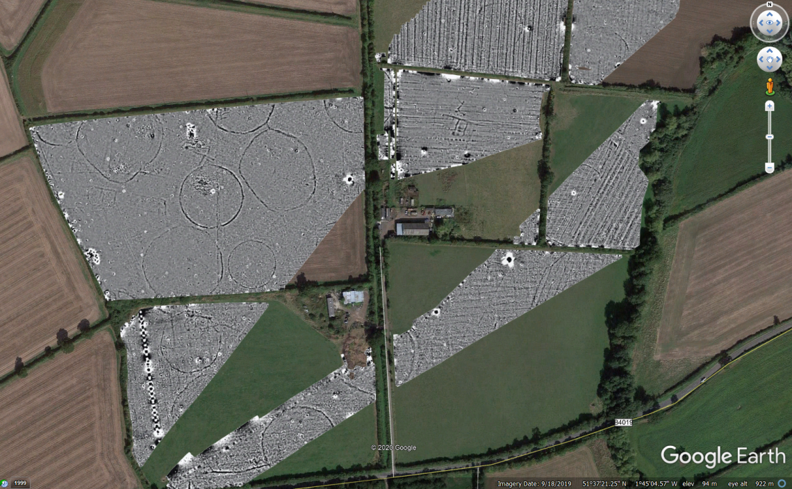 Magnetometry showing Highworth Circles