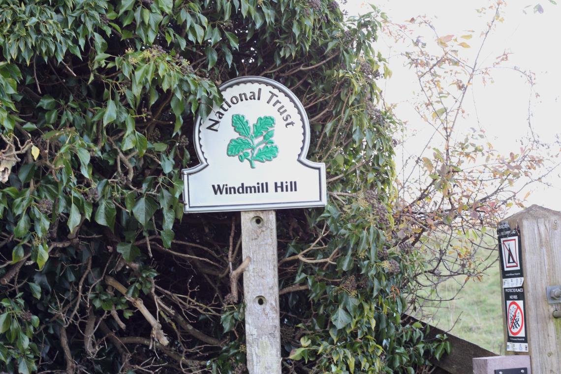 National Trust sign for Windmill Hill